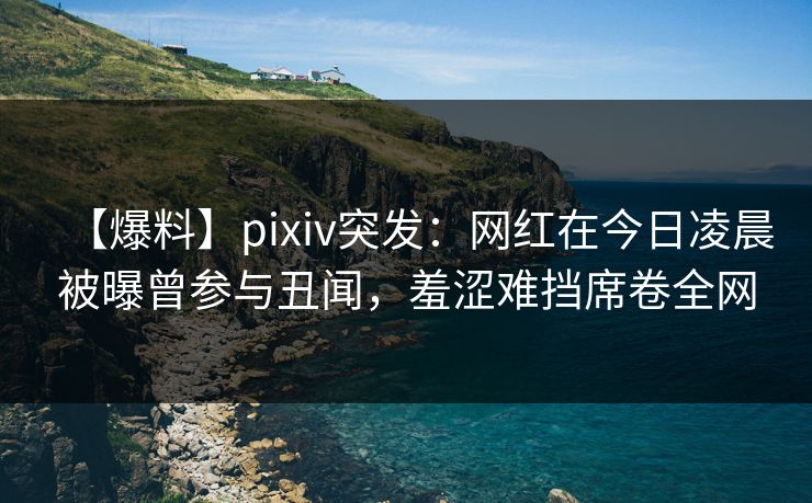 【爆料】pixiv突发：网红在今日凌晨被曝曾参与丑闻，羞涩难挡席卷全网