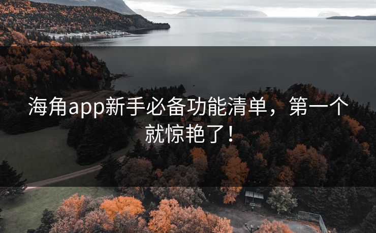 海角app新手必备功能清单，第一个就惊艳了！