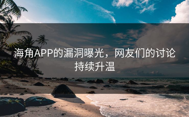 海角APP的漏洞曝光，网友们的讨论持续升温