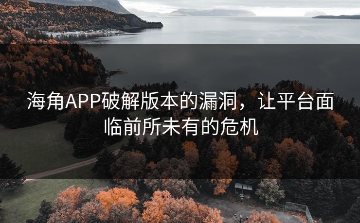 海角APP破解版本的漏洞，让平台面临前所未有的危机
