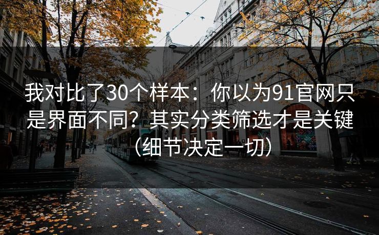 我对比了30个样本：你以为91官网只是界面不同？其实分类筛选才是关键（细节决定一切）